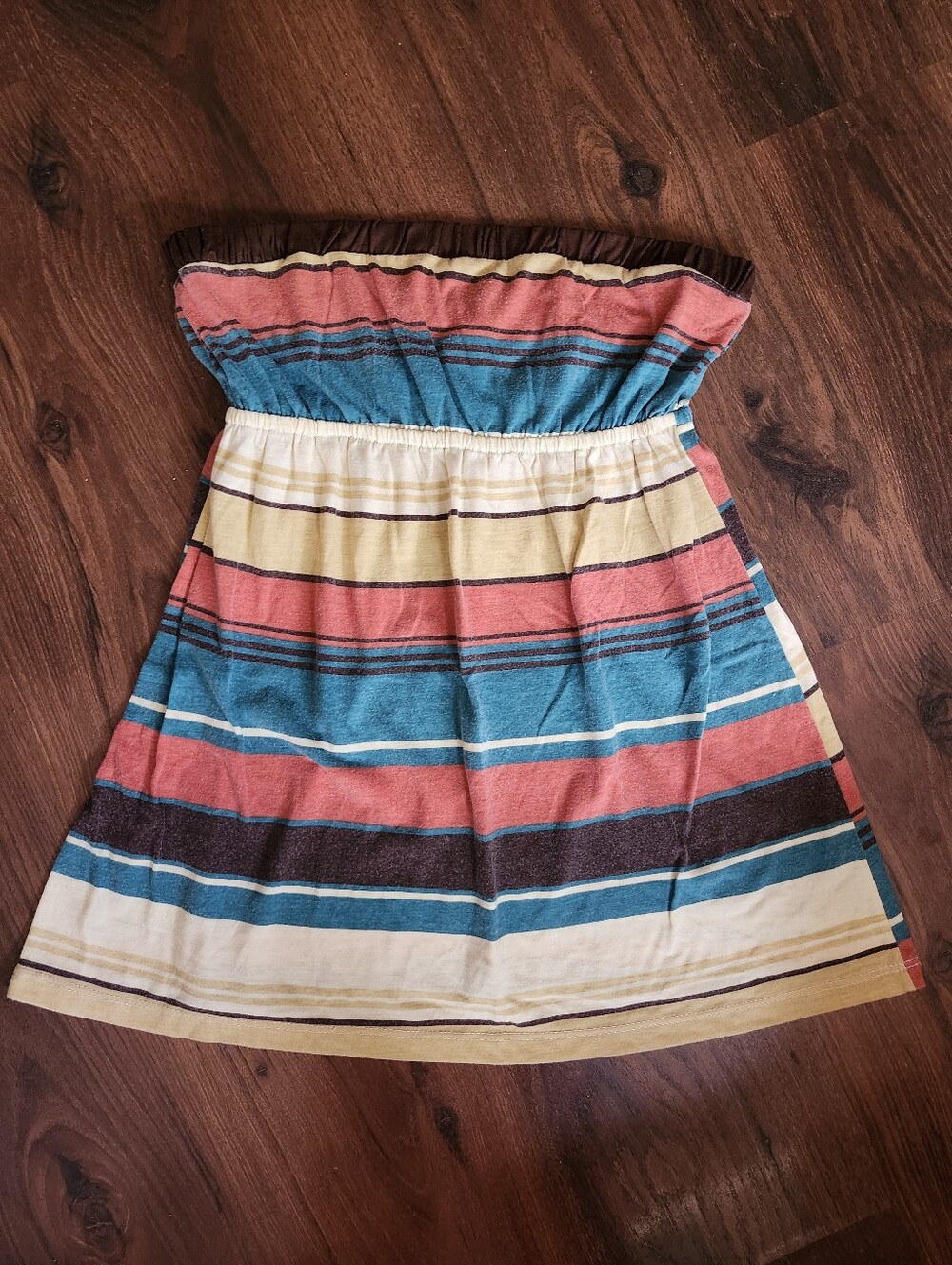 mine Strapless Multicolor Striped Tube Top